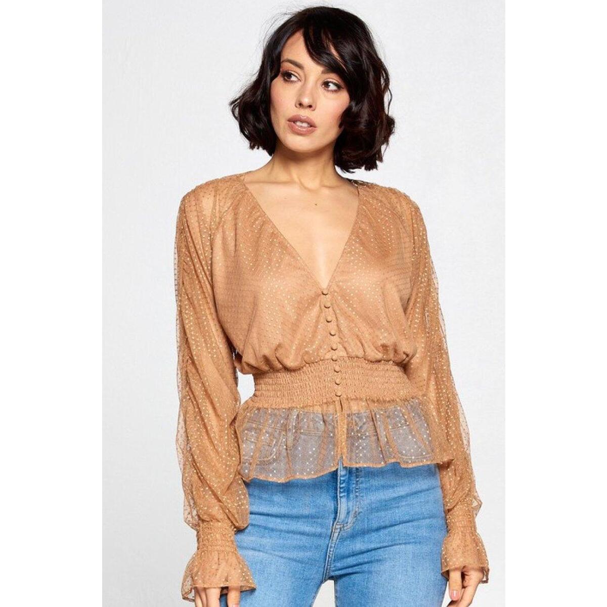 Polka Dot Mesh Smocked Coupon - RebateKey