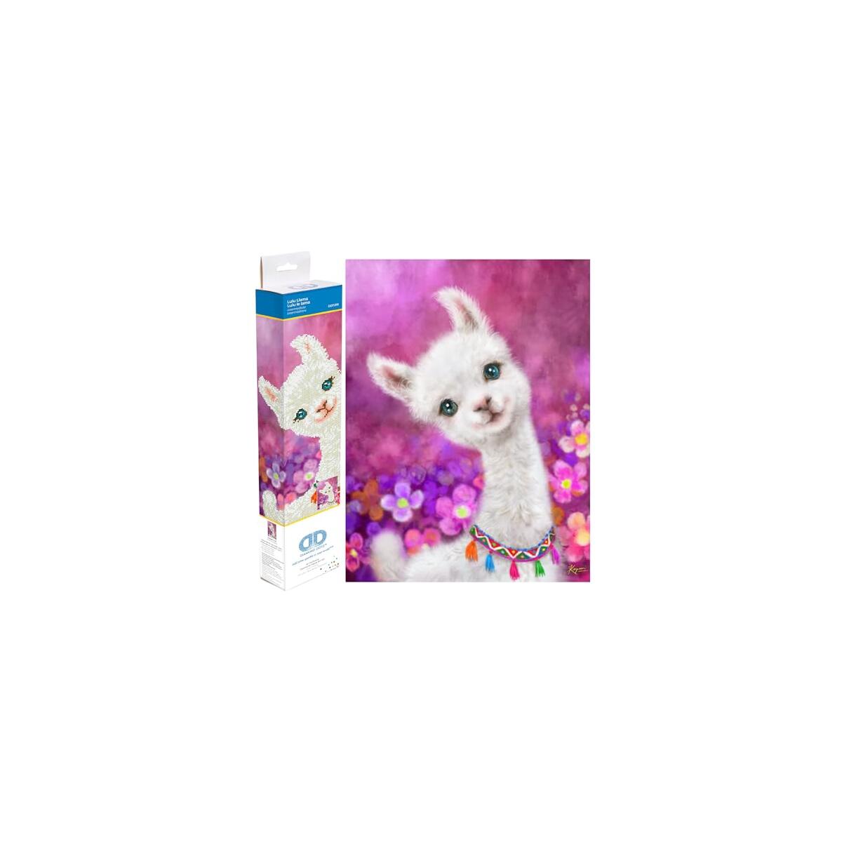 DIAMOND DOTZ Lulu Llama Diamond Painting Kits for Adults - Diamond Art Kits a Relaxing Creative Craft Kit with Dotz Gems 16.5x12.6