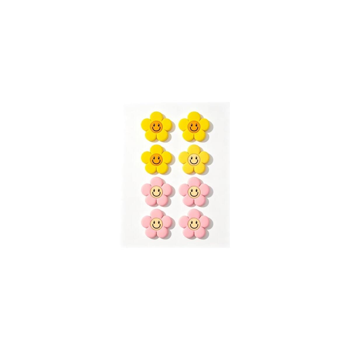 8 Pack PVC Self-Adhesive Smile Flower Wall Bumpers