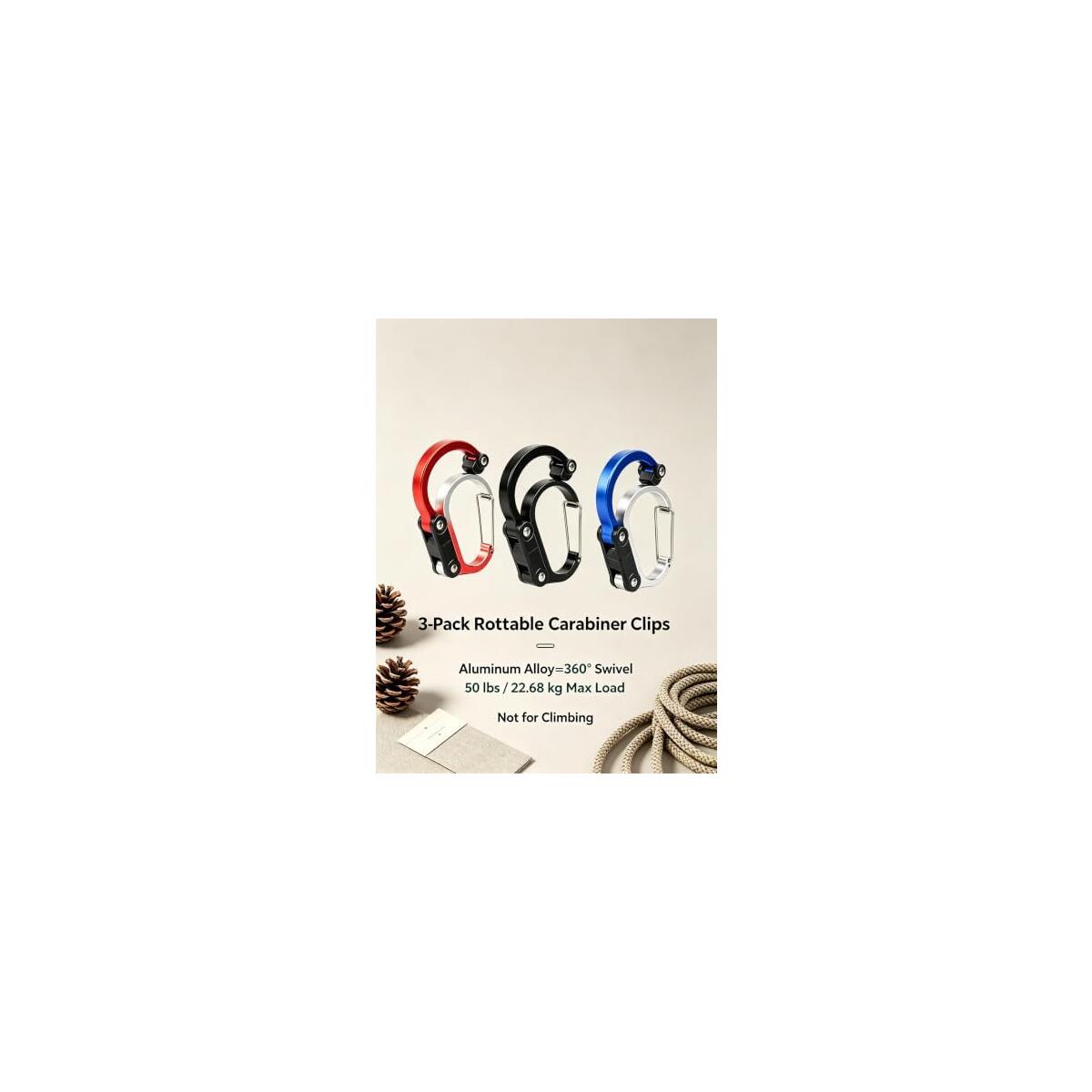 Pack Rotatable D Shape Carabiner Coupon - RebateKey