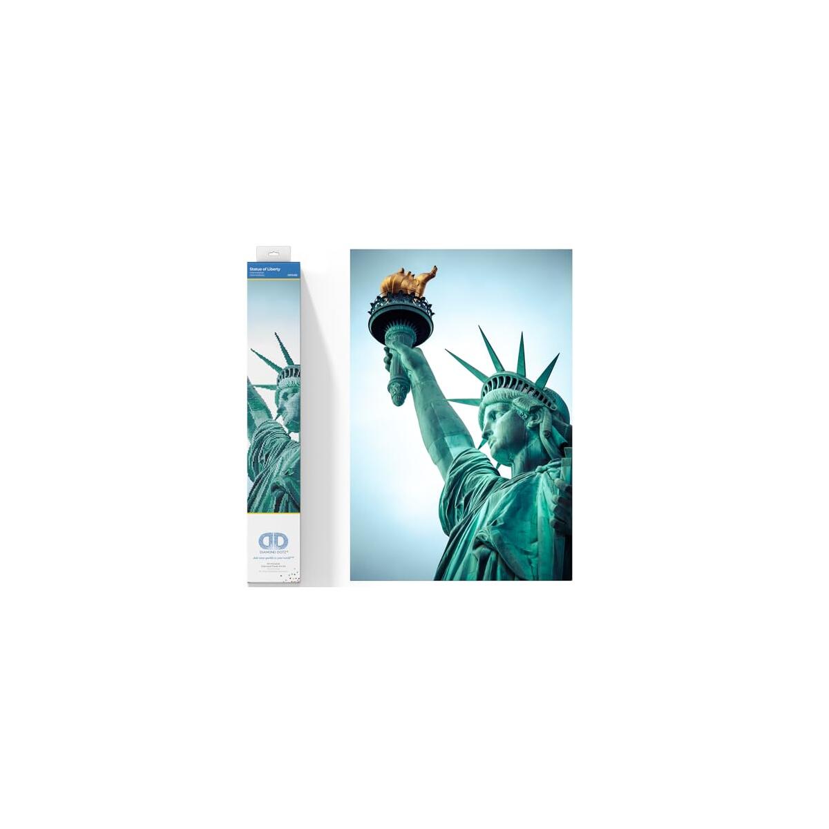 DIAMOND DOTZ Statue of Liberty Diamond Painting Kits for Adults - Diamond Art Kits a Relaxing Creative Craft Kit with Dotz Gems 18x27