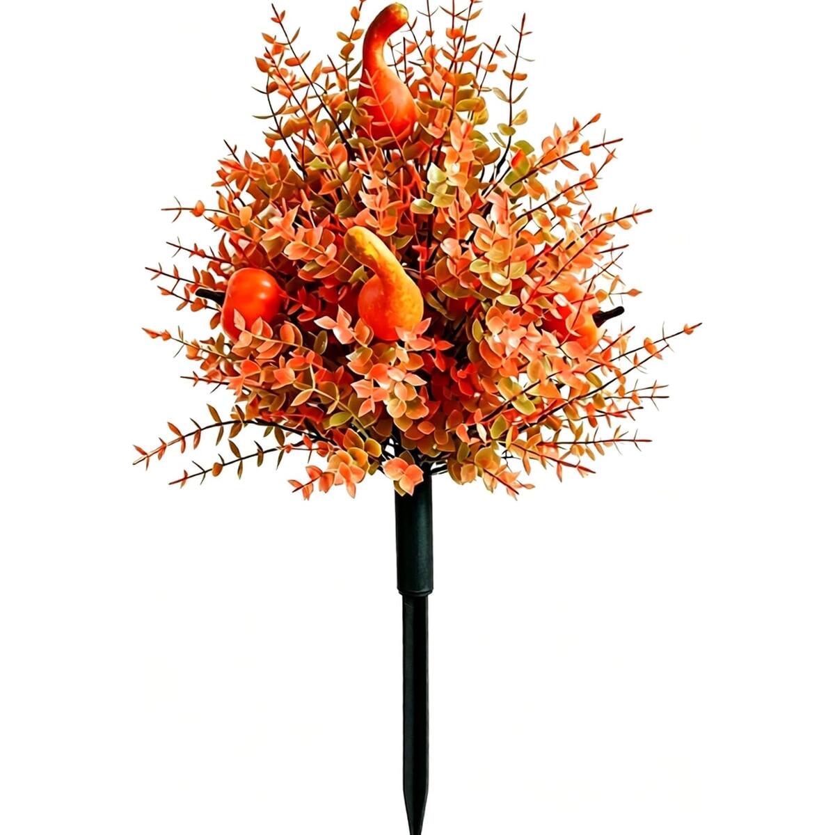 Artificial Fall Pumpkin Gourd Halloween Garden Stake