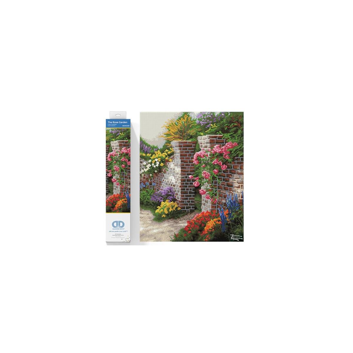 DIAMOND DOTZ Thomas Kinkade The Rose Garden Diamond Painting Kits for Adults - Diamond Art Kits a Relaxing Creative Craft Kit with Dotz Gems 20x16