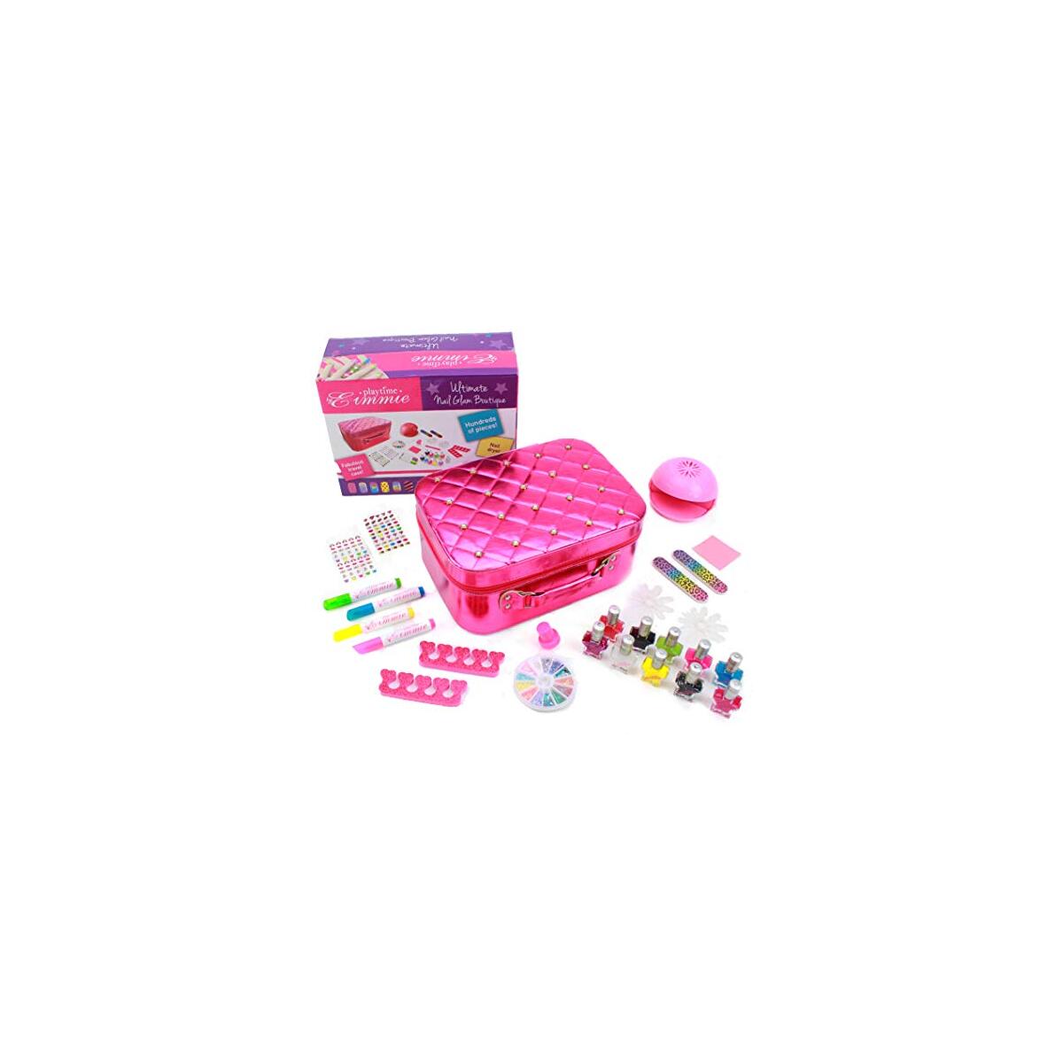 Playtime by Eimmie Ultimate Nail Glam Boutique - Kids Nail Art Polish Set for Girls Ages 8 and Up