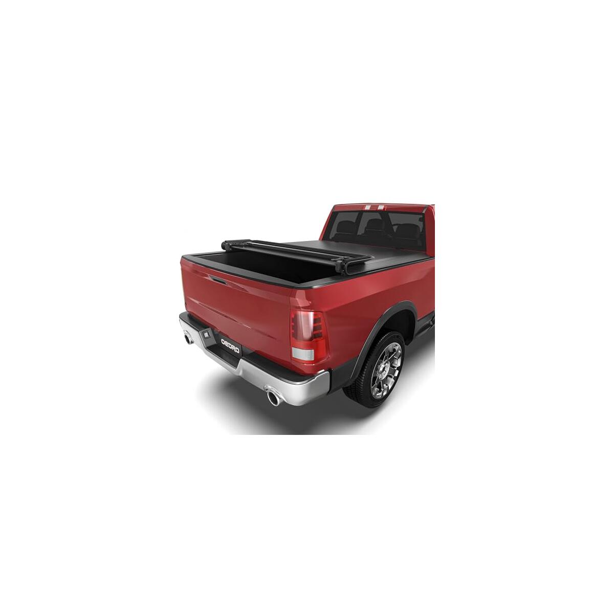 OEDRO Soft Quad Fold Truck Bed Tonneau Cover Fits for Dodge Ram 1500 Classic 2002-2023, Fits for Dodge Ram 2500 3500 2003-2025 8 Ft Bed w/o Rambox