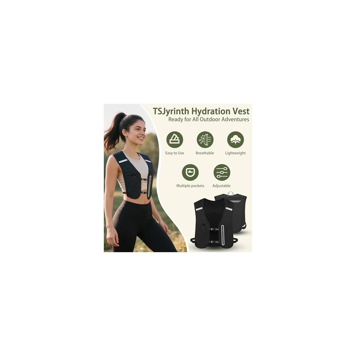 Unisex Hydration Vest Running Backpack Coupon - RebateKey