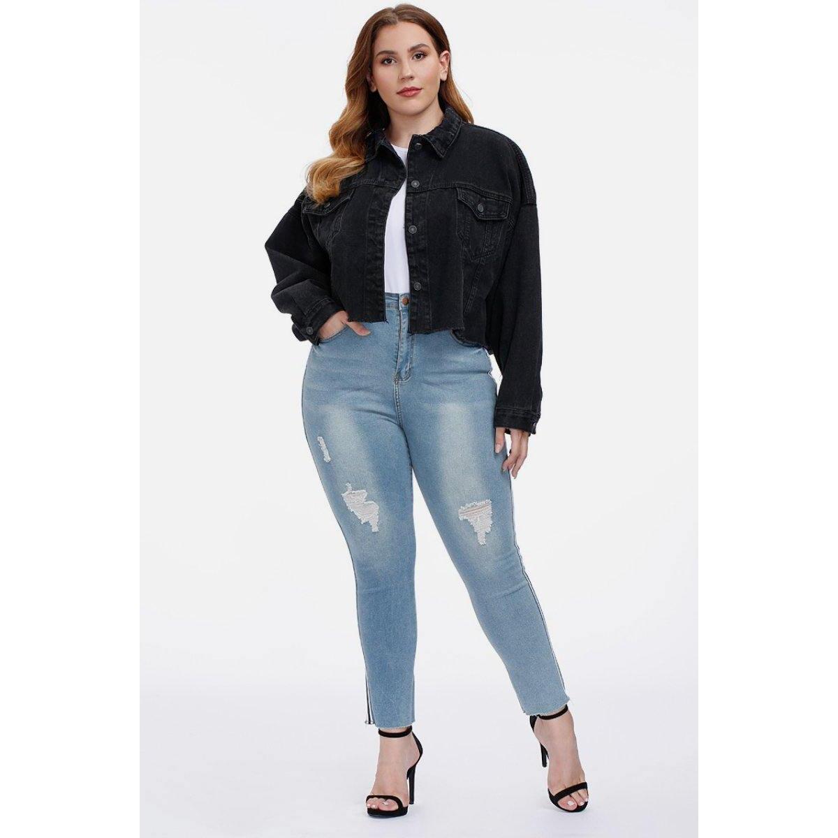 Cropped Black Denim Jacket Promo Code - RebateKey