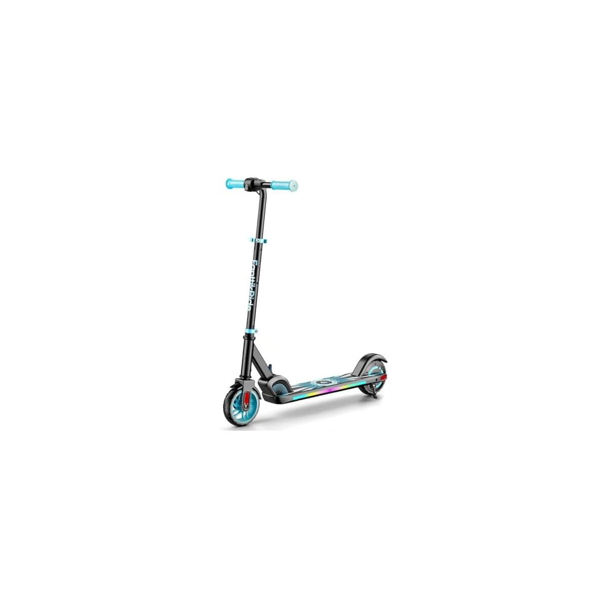 FanttikRide C9 Apex Kids Electric Scooter, Bluetooth Music Speaker, Colorful Light for Kids 8-12, 3.9-5.2 ft, 132 lbs, 5 Miles Range, Up to 40 min Ride Time, 5/8/10 MPH, 3 Adjustable Heights
