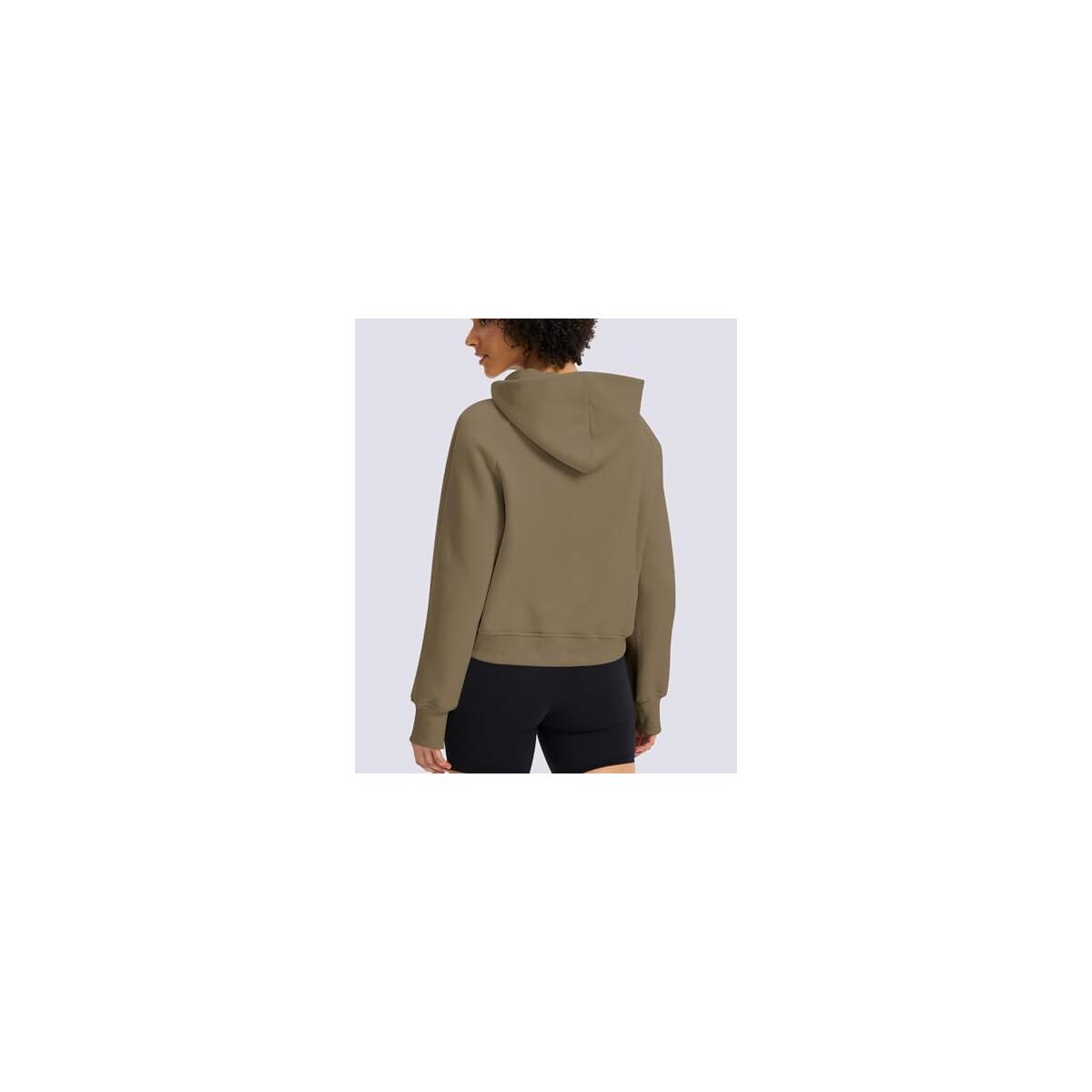 Womens Cropped Hoodies Mock Neck Sweatshirts Deal - RebateKey
