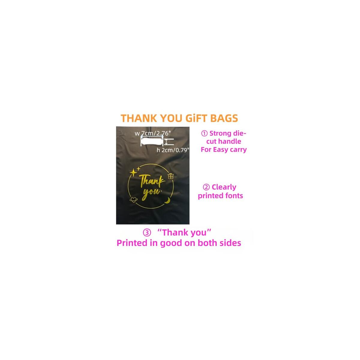 100pcs Black Thank You Gift Bag Coupon - RebateKey