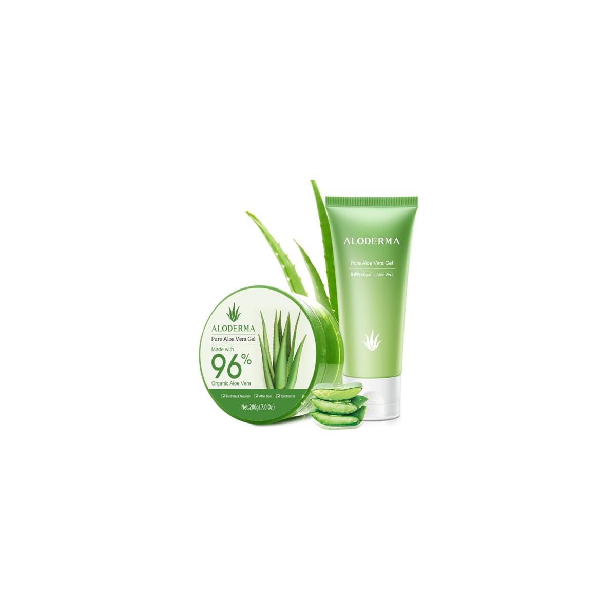 All Purpose Aloe Vera Gels Set - 3 Pcs - Hydrating 200g Aloe Vera Gel and 114g Aloe Vera Gel x 2 Pcs