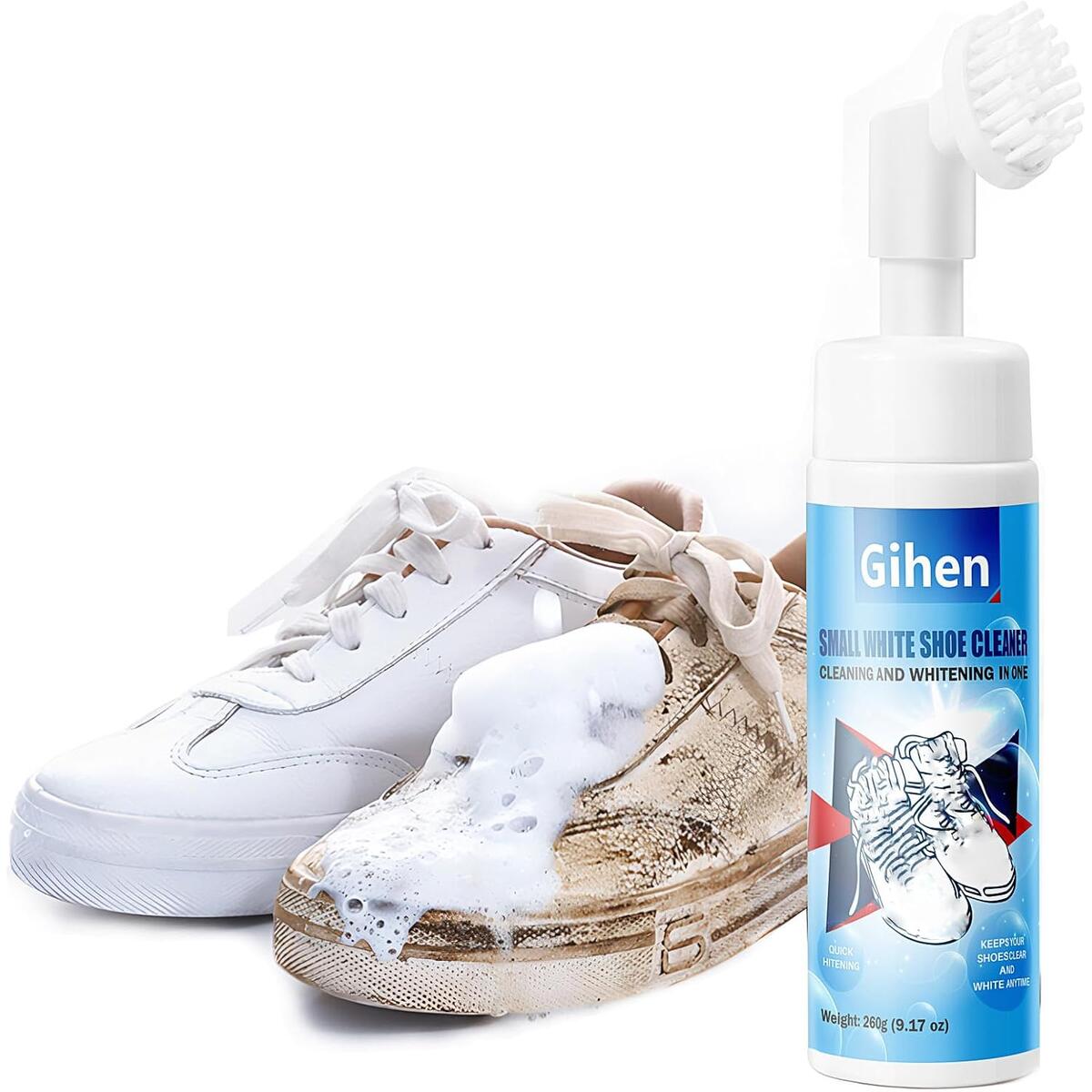 Shoe Cleaner Kits (9.17 oz), Water-Free Foam Shoe Cleaner with Shoe Brush and Shoe Cloth, Sneaker Care