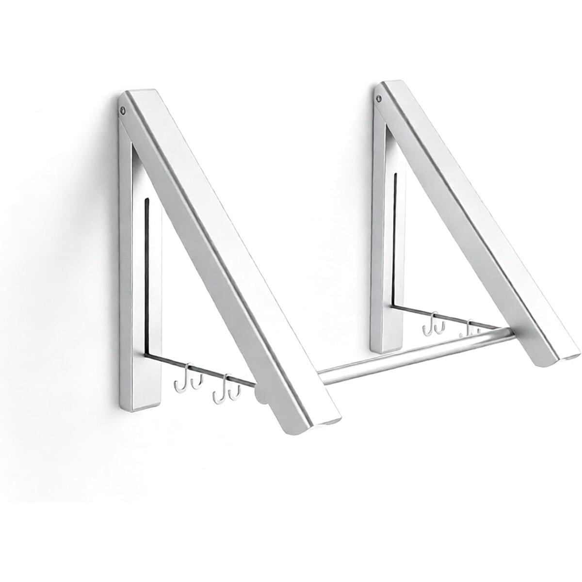 Wall Mounted Folding Clothes Drying Rack Space Aluminum