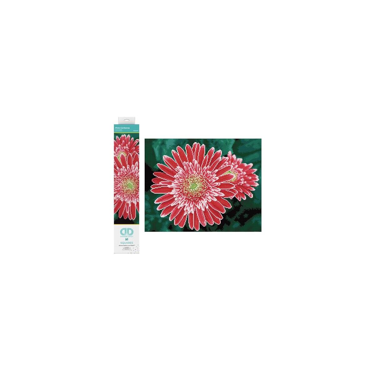 DIAMOND DOTZ Pink Gerberas Flower Diamond Painting Kits for Adults - Diamond Art Kits a Relaxing Creative Craft Kit with Dotz Gems 15.8"x19.7"