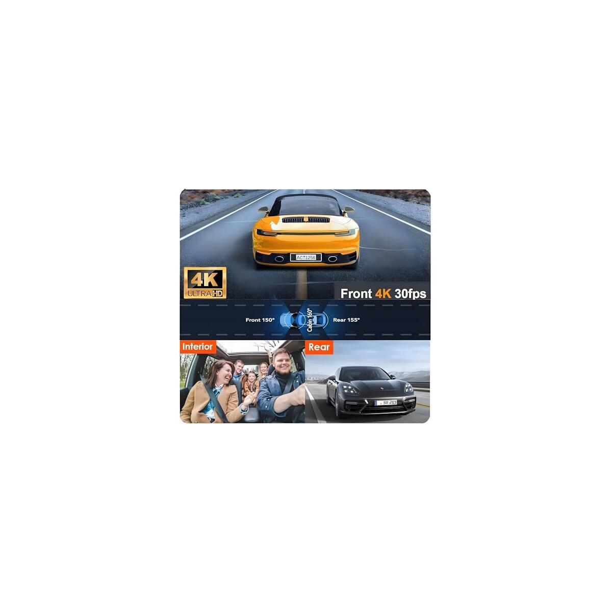 3 Channel 4k Wifi Dash Cam Deal - RebateKey