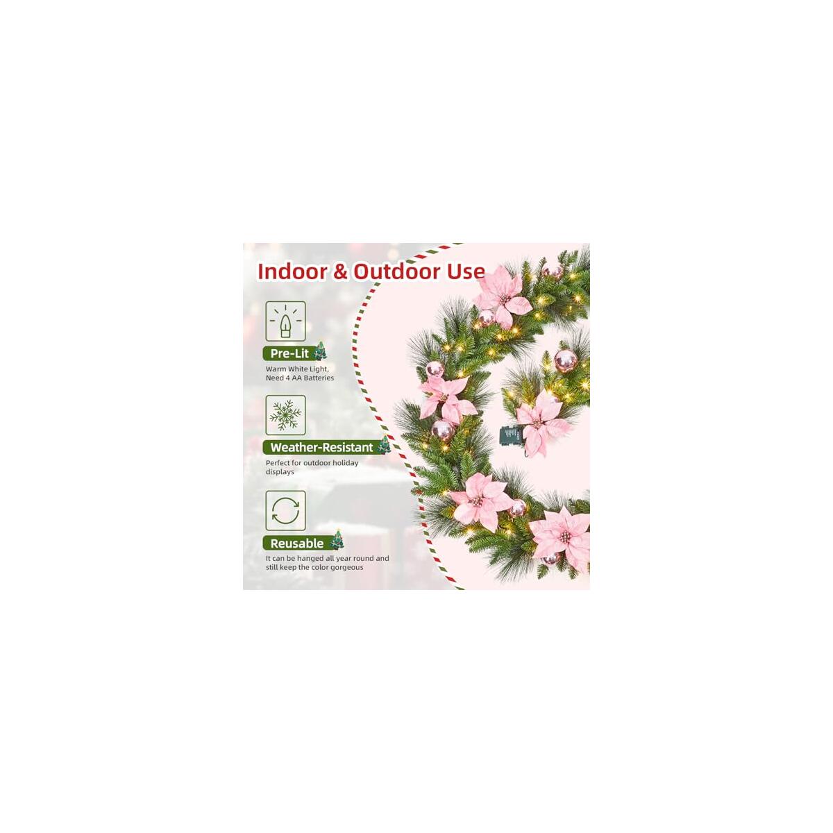 Garvee Pre Lit Christmas Garland Promo Code - RebateKey