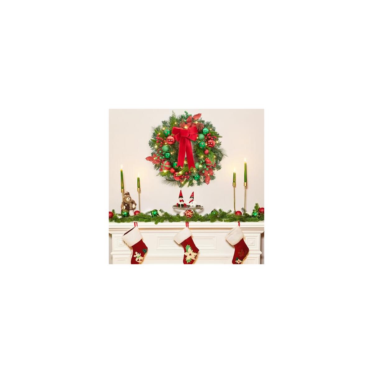 Garveehome Pre Lit Christmas Wreath Deals - RebateKey