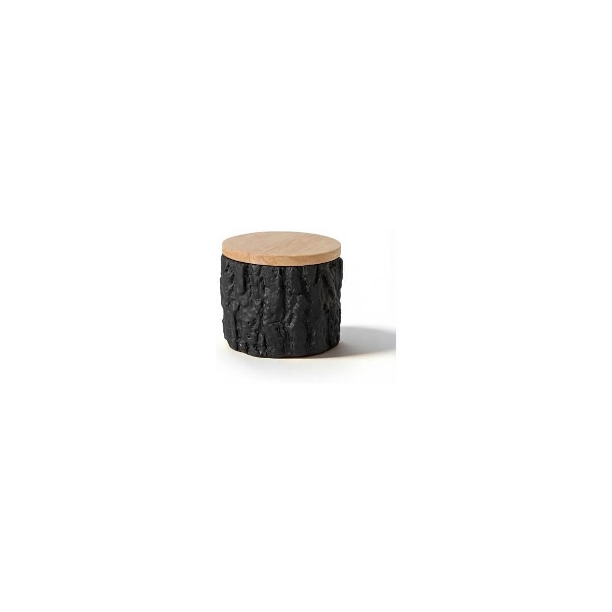Black Tree Stump Pet Memorial Urn, 100 cu in Portland Cement