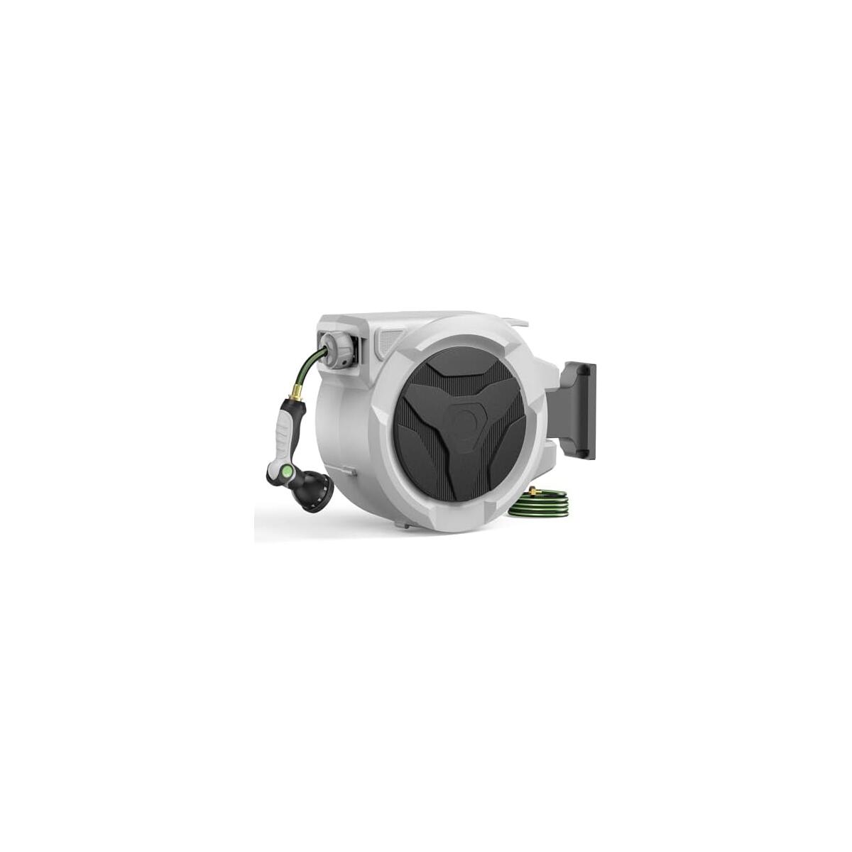 Etoolab Retractable Garden Hose Reel 100ft x 1/2 in with 10 Spray Nozzle