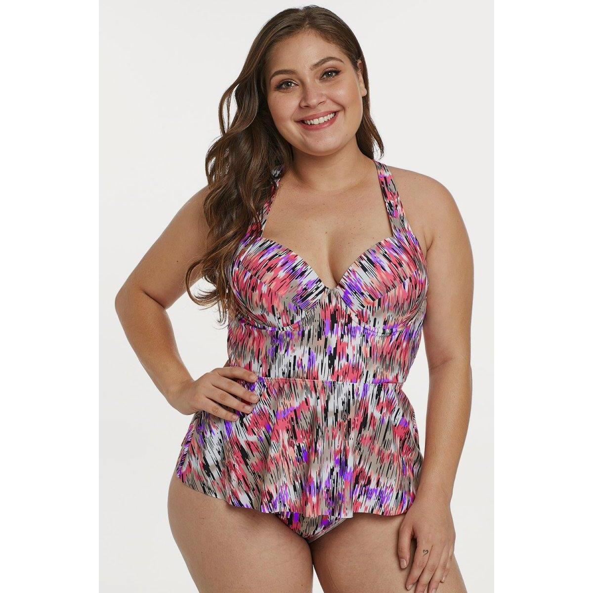 Mirage Print Peplum Tankini Coupons - RebateKey