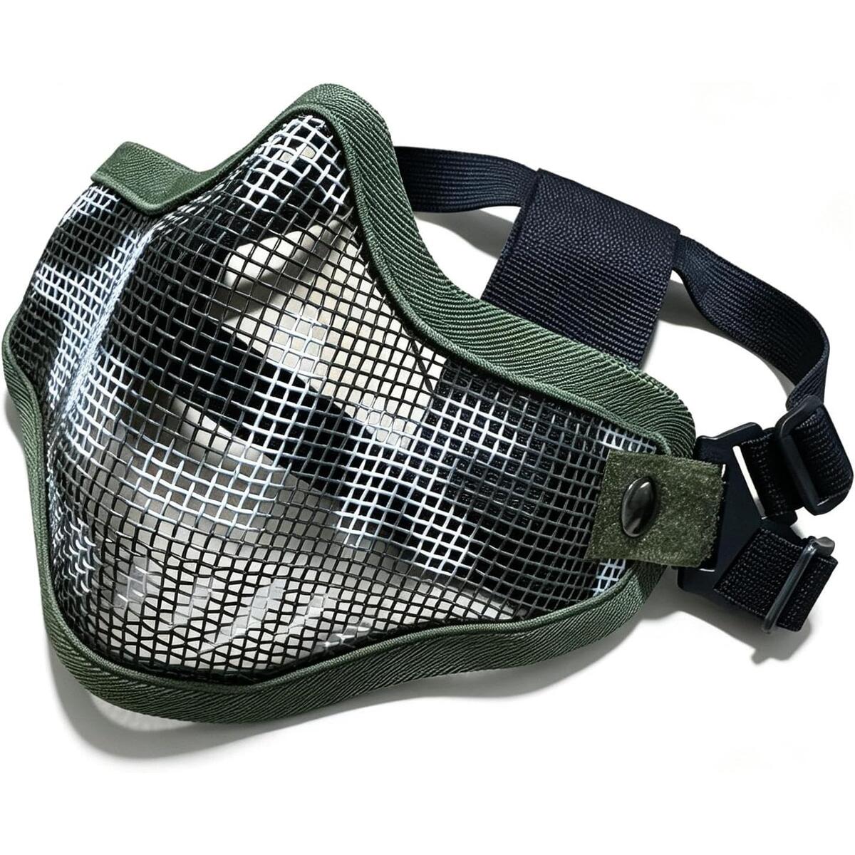V1 Steel Mesh Half Face Mask with Dual Adjustable Straps