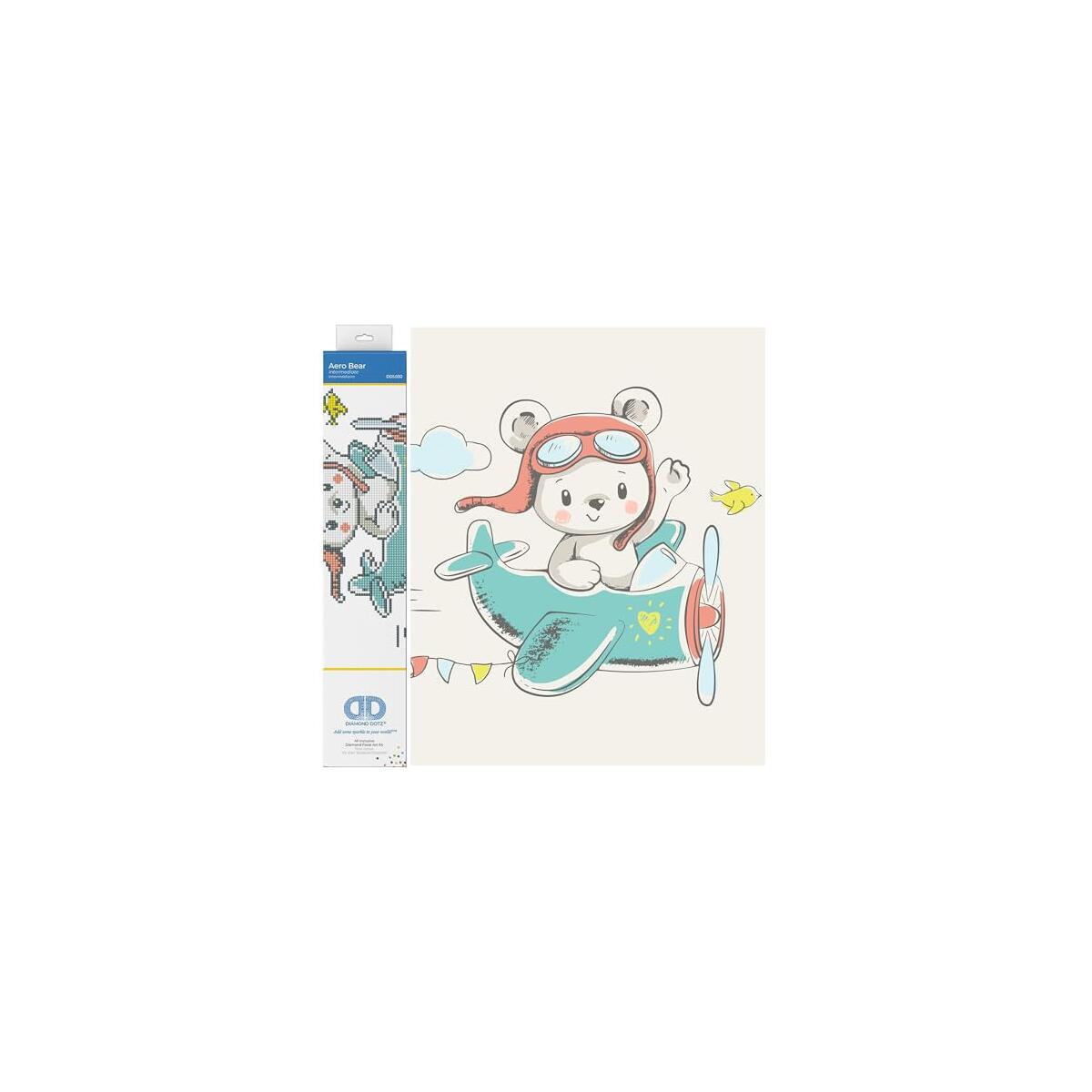 DIAMOND DOTZ Aero Bear Diamond Painting Kits for Adults - Diamond Art Kits a Relaxing Creative Craft Kit with Dotz Gems 11x13