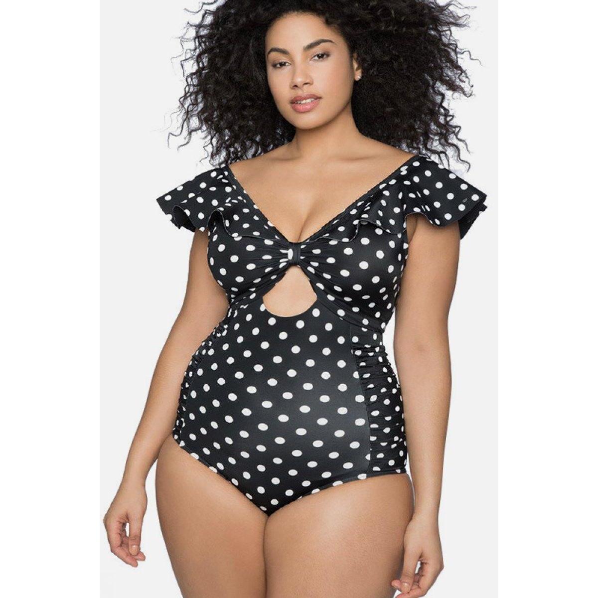 Ruffle Shoulder Cutout Swimwear Promo Codes - RebateKey