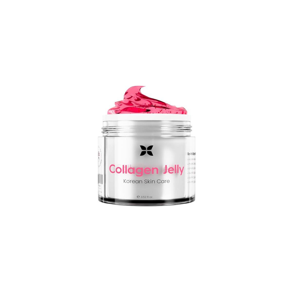 REVO Collagen Jelly – Korean Anti-Aging Plumping Formula with Hydrolyzed Collagen, Niacinamide, Hyaluronic Acid & Vitamin C – Skincare for Glass Glow Skin, Wrinkle Repair & Even Tone (3.52 Fl Oz)