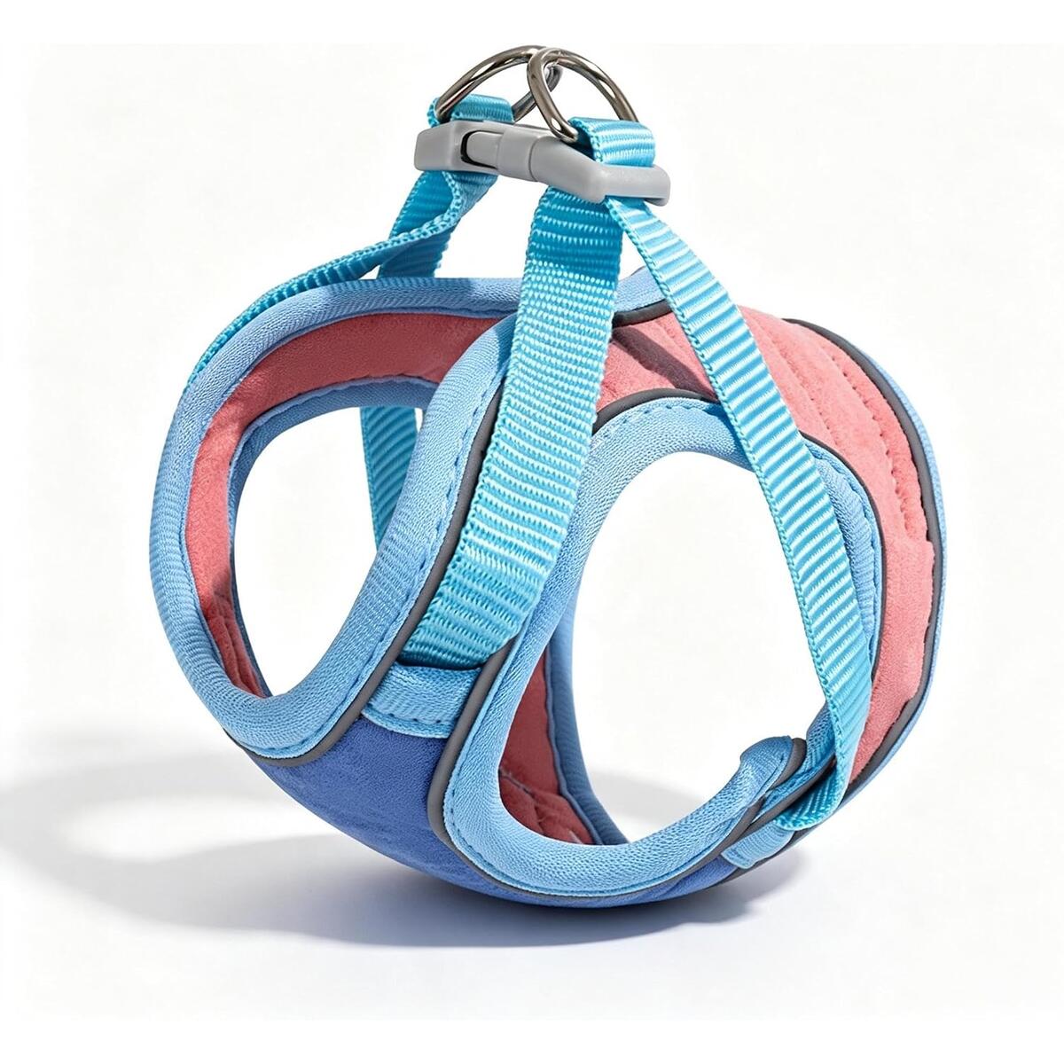 Cat Harness with Leash Escape-Proof Soft Suede Adjustable(Middle)