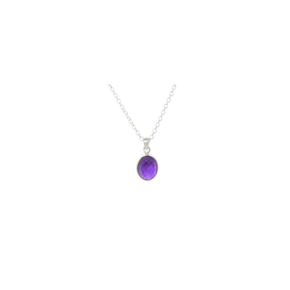 Birthstone Sterling Silver Necklace Pendant for Woman Christmas Gift