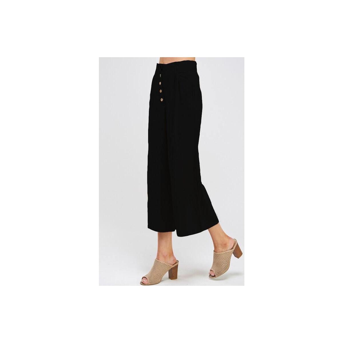 Solid Palazzo Cropped Pants Coupon - RebateKey