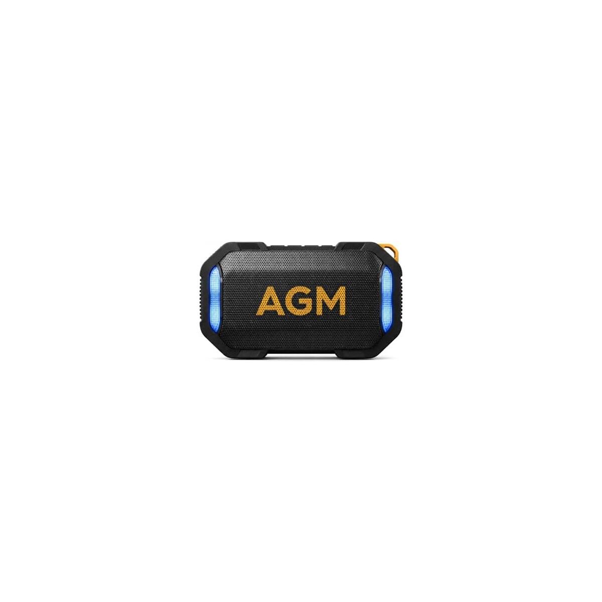 AGM MagROCK Magnetic Bluetooth Speaker, IP67 Waterproof & Floatable, Strong Magnet Mount for Fridge & Toolbox, Drop-Proof Rugged Portable with RGB Lights, TWS Stereo, for Shower, Garage, Outdoor