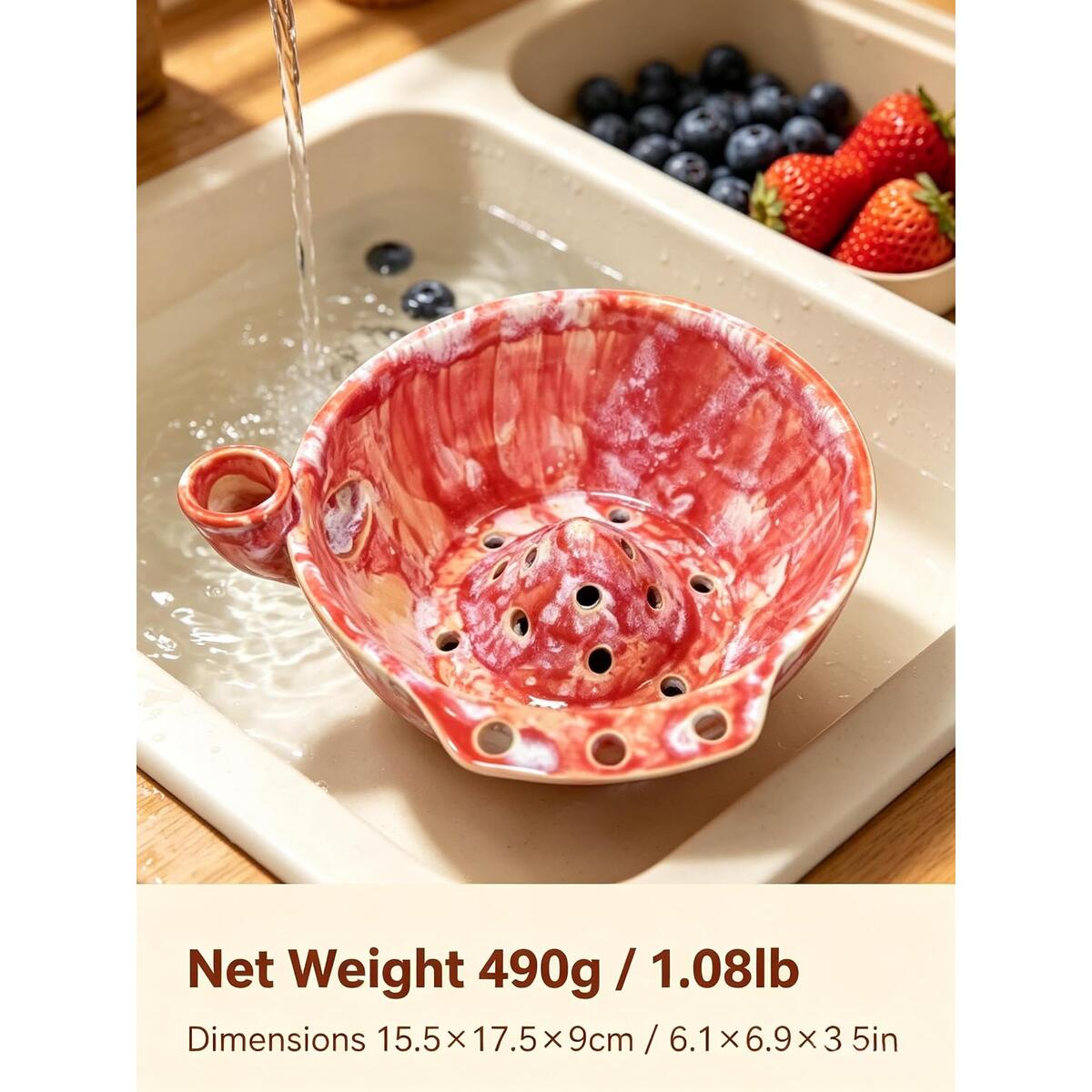 Ceramic Fruit Bowl Colander 1 Deals - RebateKey