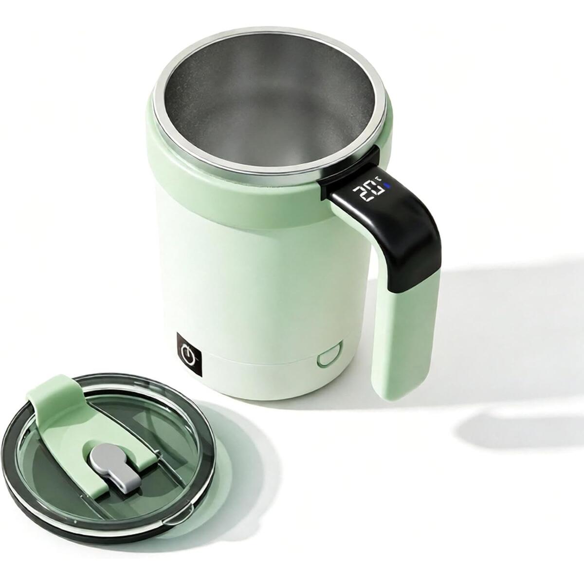 Electric Self-Stirring Mug with Smart Temperature Display