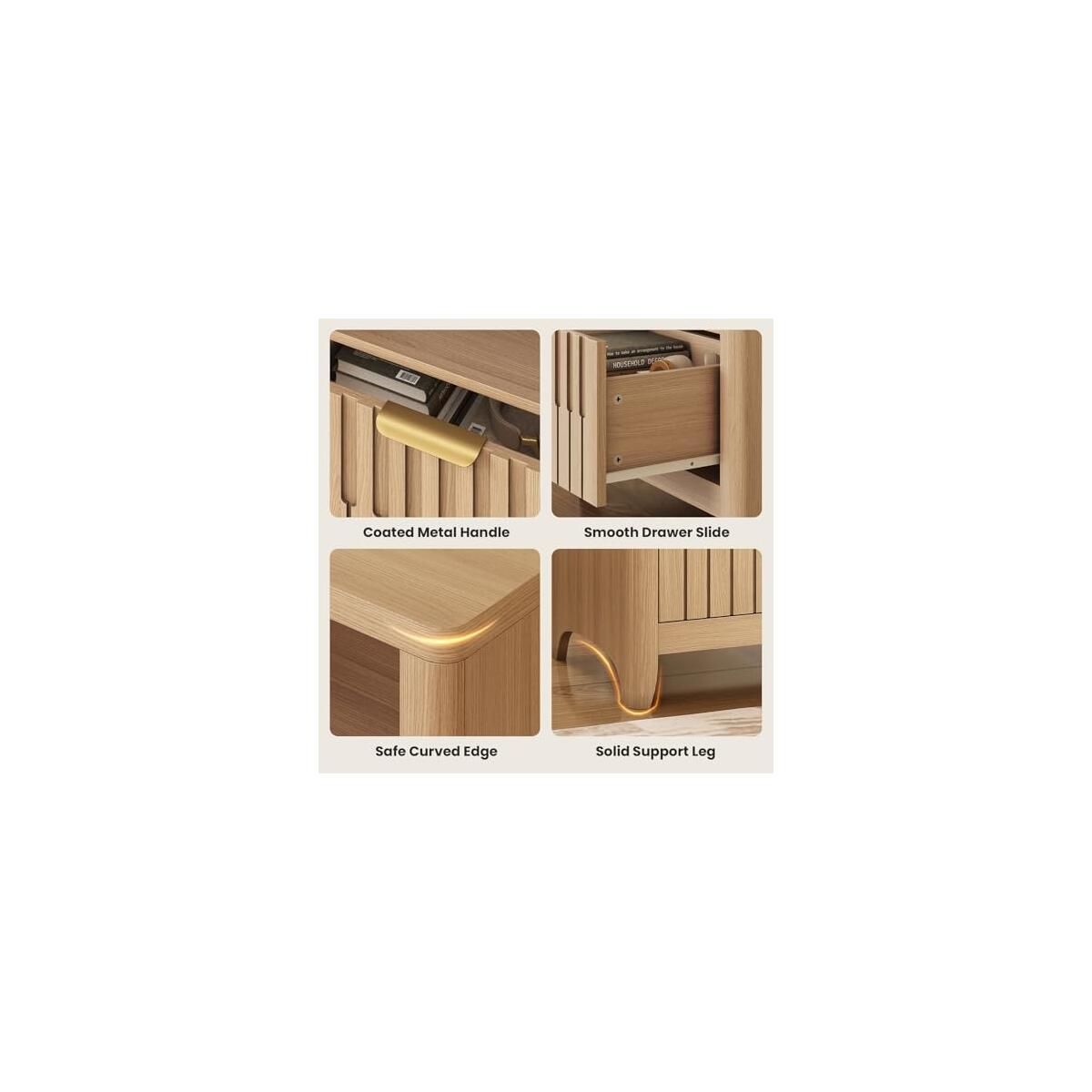 Fluted Nightstand Set Of Deals - RebateKey