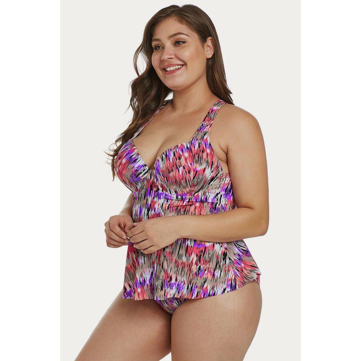 Mirage Print Peplum Tankini Coupons - RebateKey