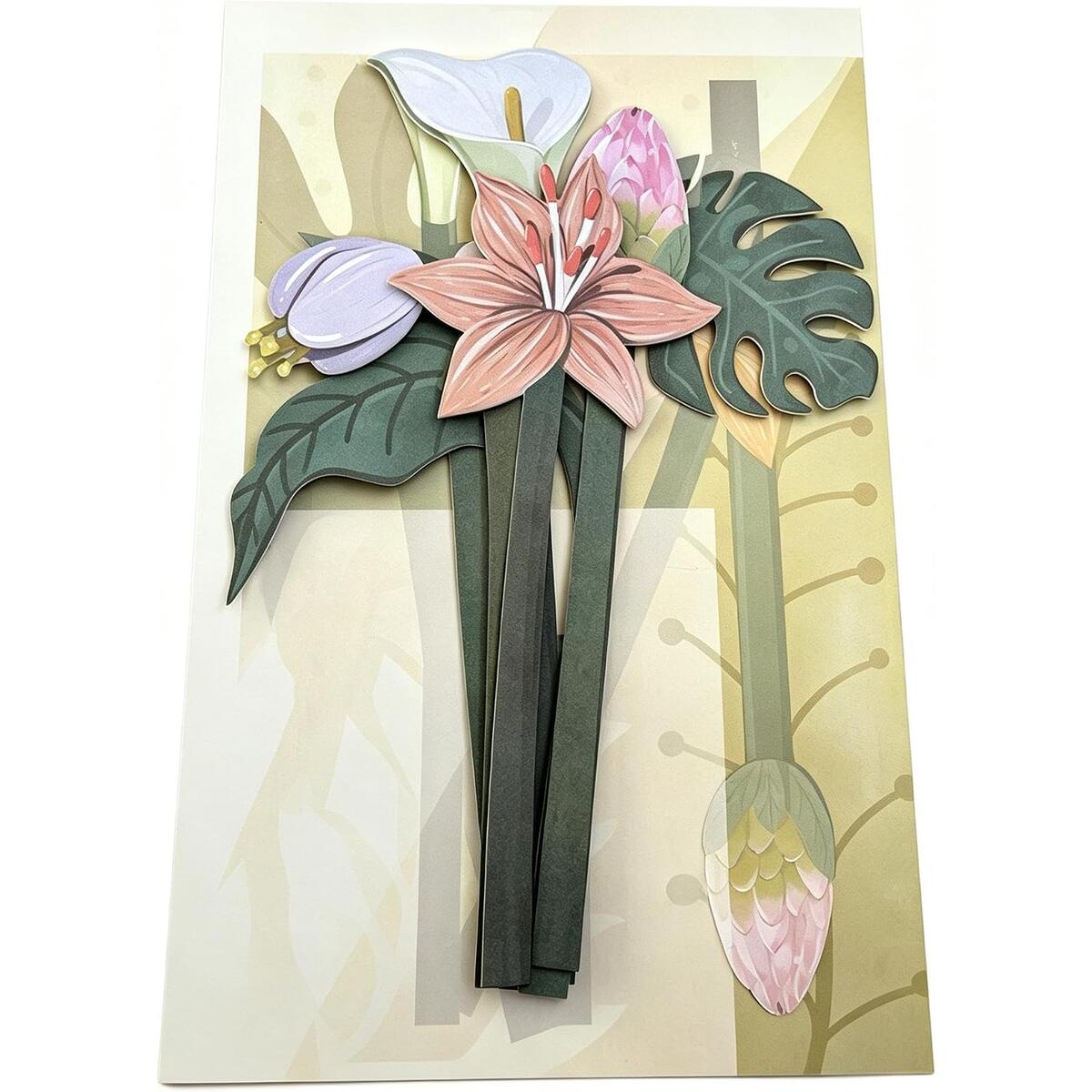 Paper Flower Diffuser Card Floral Bouquet for Vase