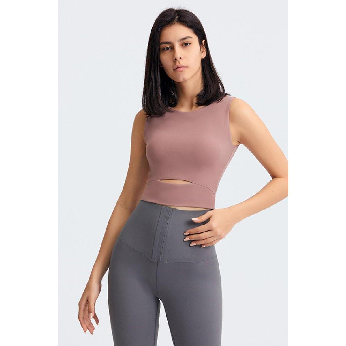 Sleeveless Keyhole Cropped Active Deals - RebateKey