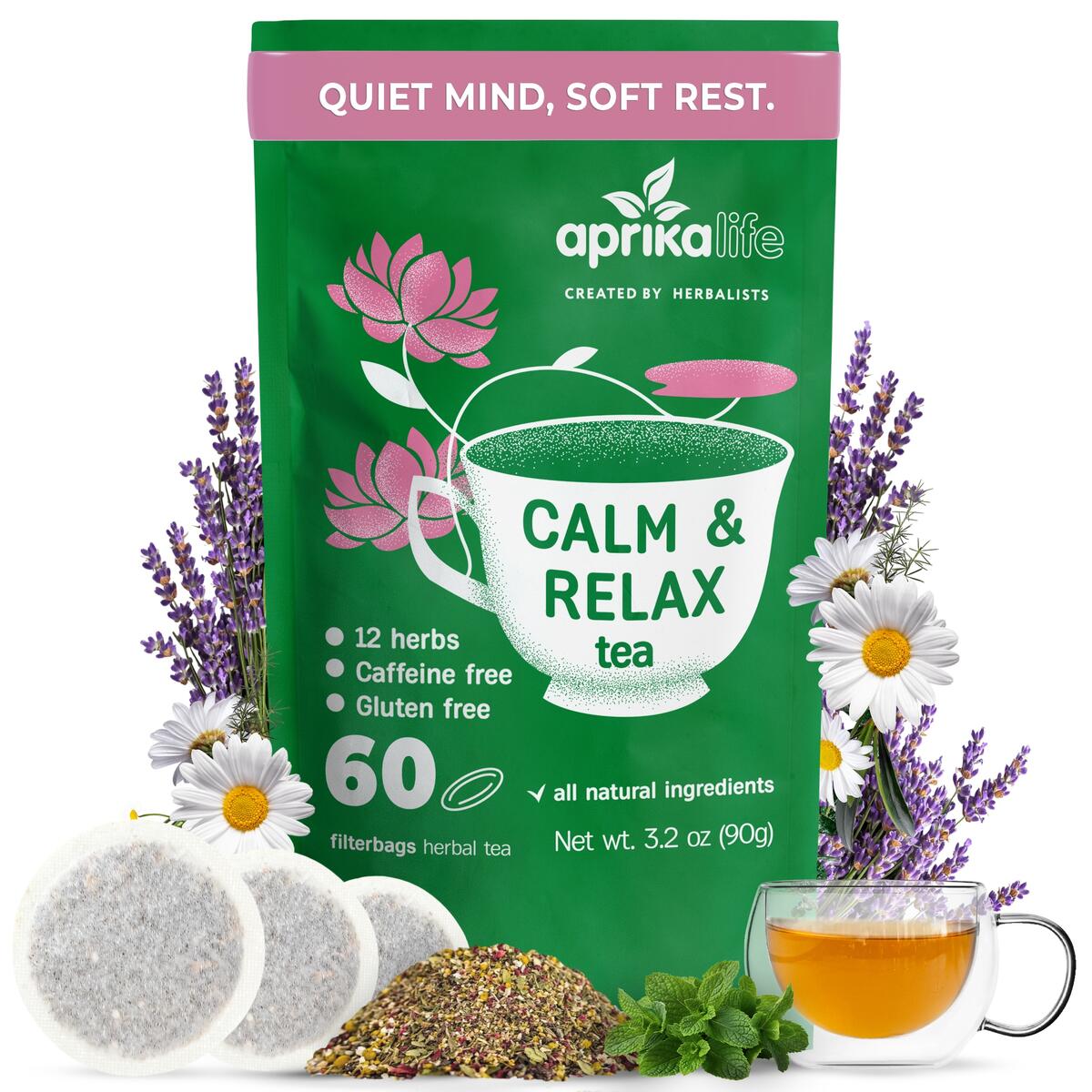 Calm and Relax Herbal Tea, 60 Bags