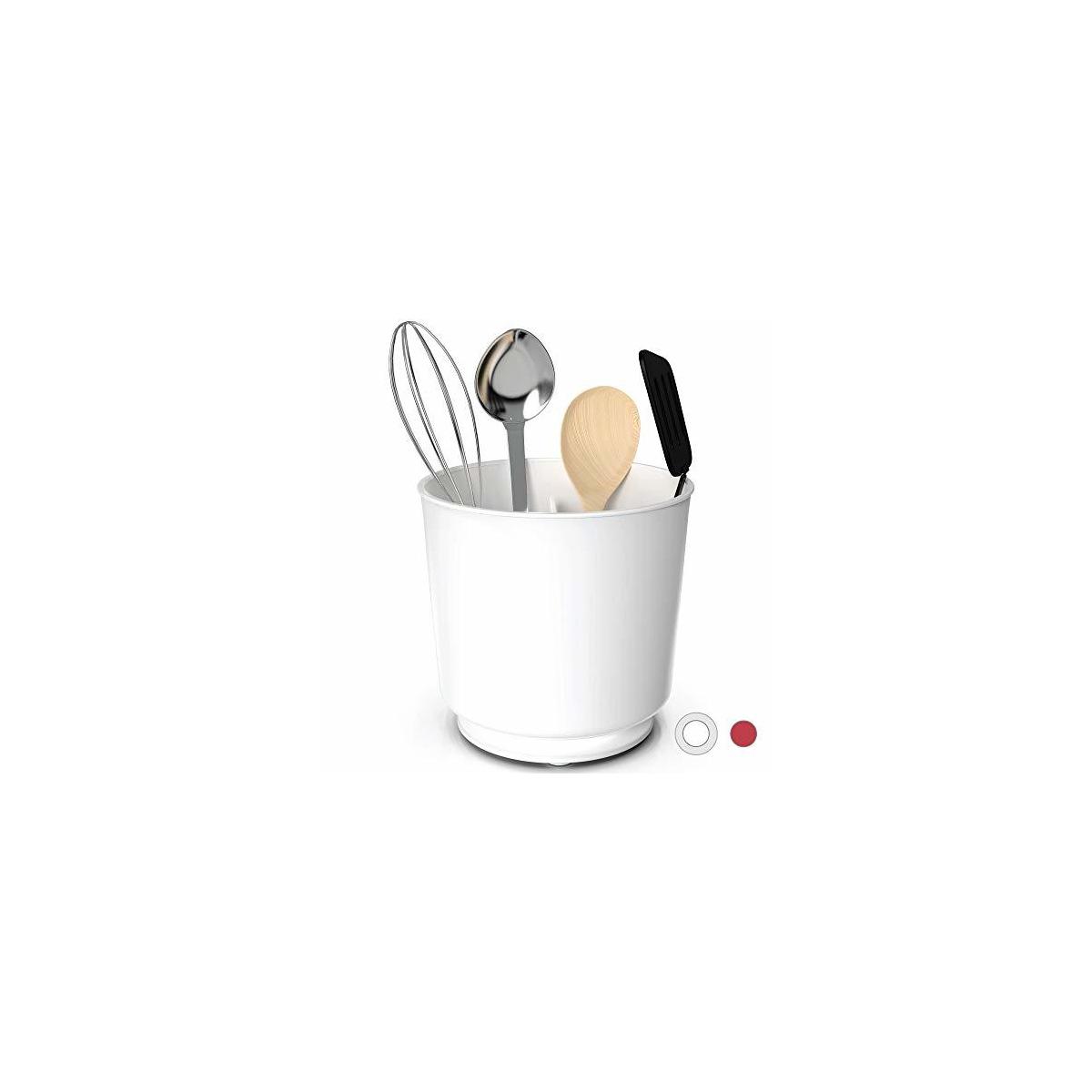 Extra Large Rotating Utensil Holder Caddy With Sturdy NoTip Weighted