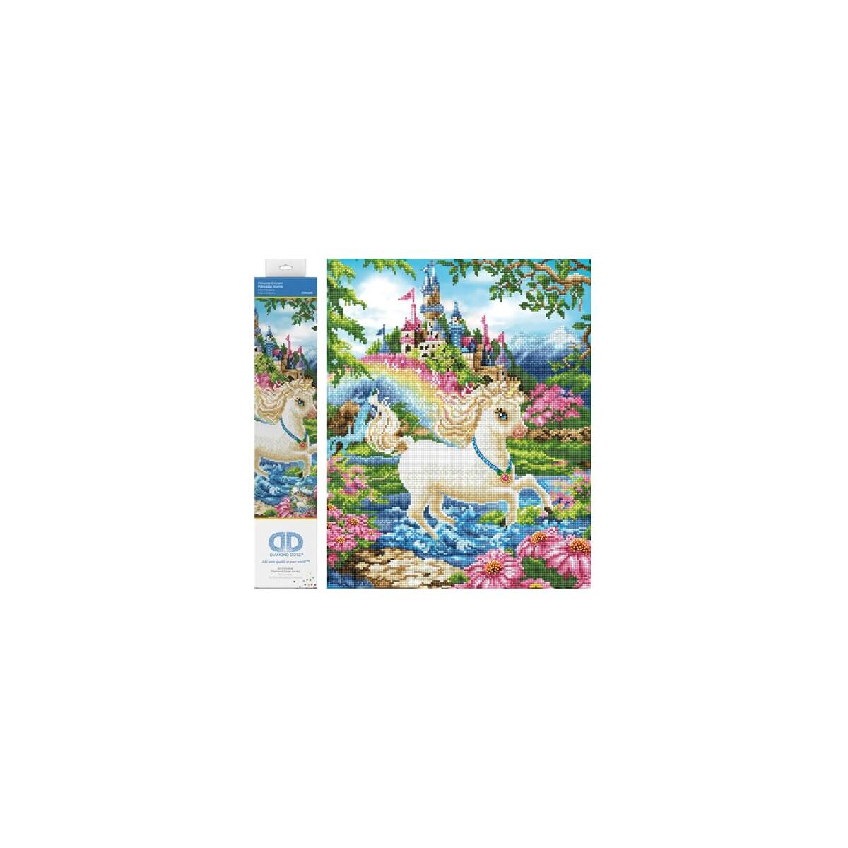 DIAMOND DOTZ Princess Unicorn Magical Diamond Painting Kits for Adults - Diamond Art Kits a Relaxing Creative Craft Kit with Dotz Gems 20.1"x16.1"