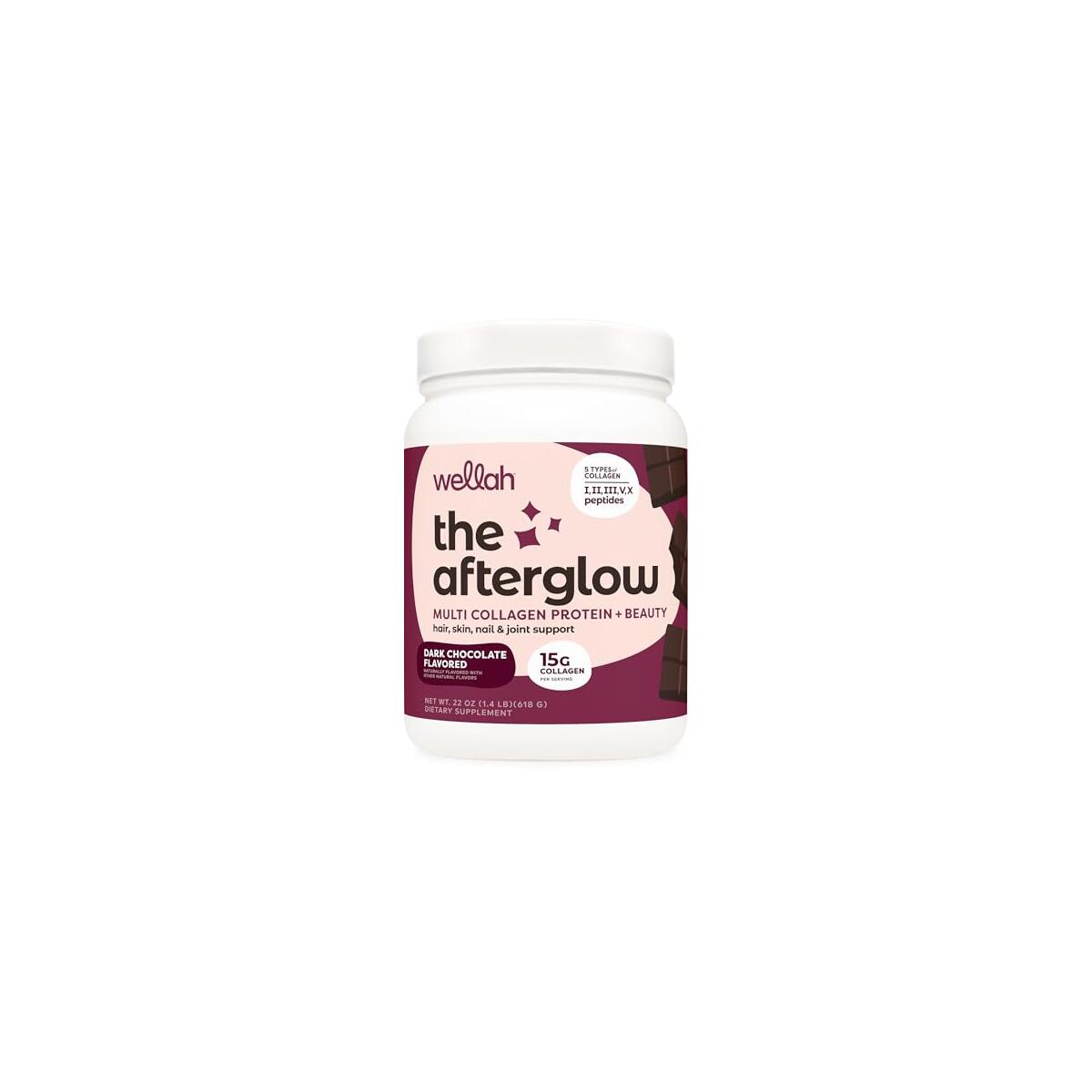 Wellah The Afterglow Multi Collagen Protein + Beauty (Dark Chocolate Flavored) 30 Servings