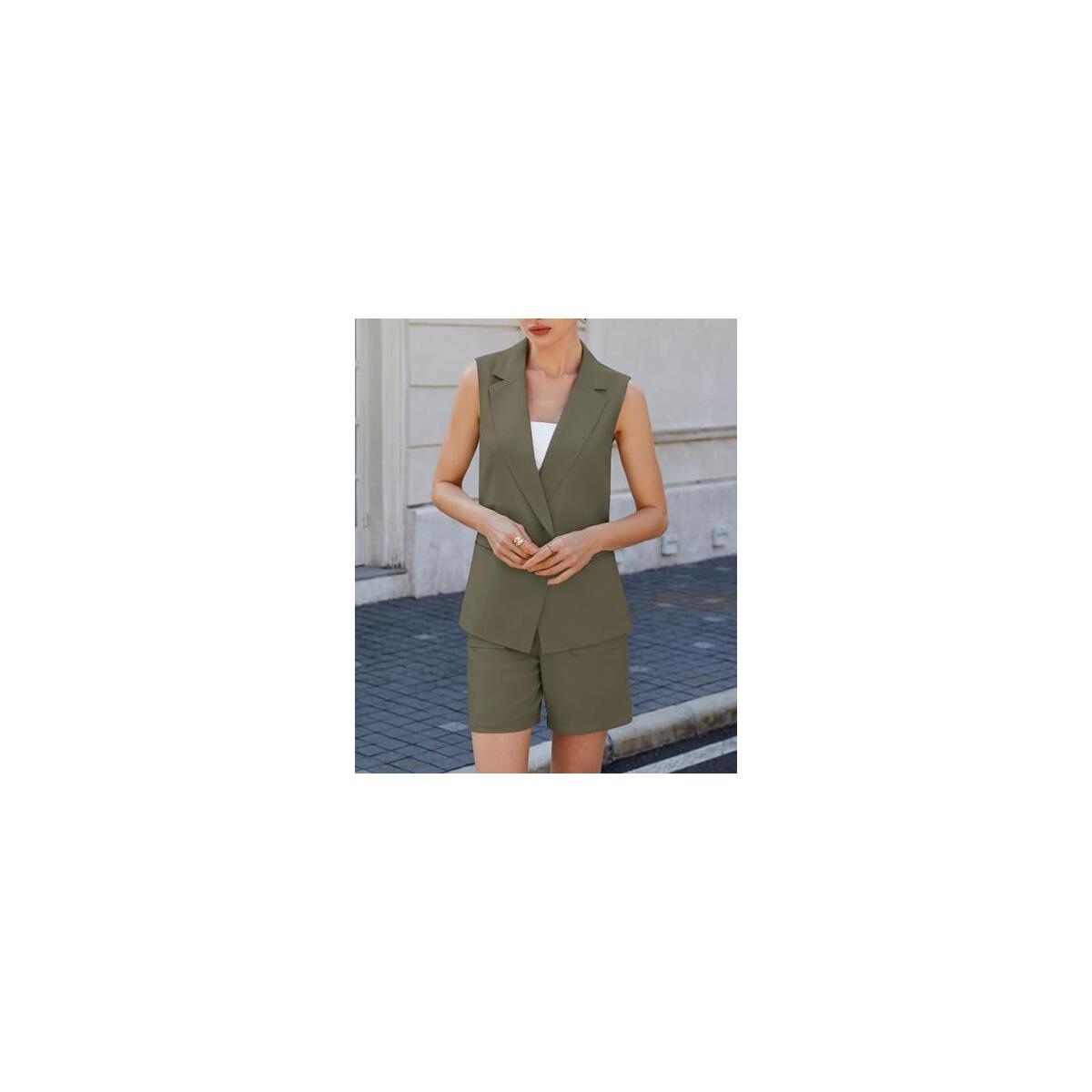 Two Piece Short Sets For Women Blazer Suit Single Coupons - RebateKey