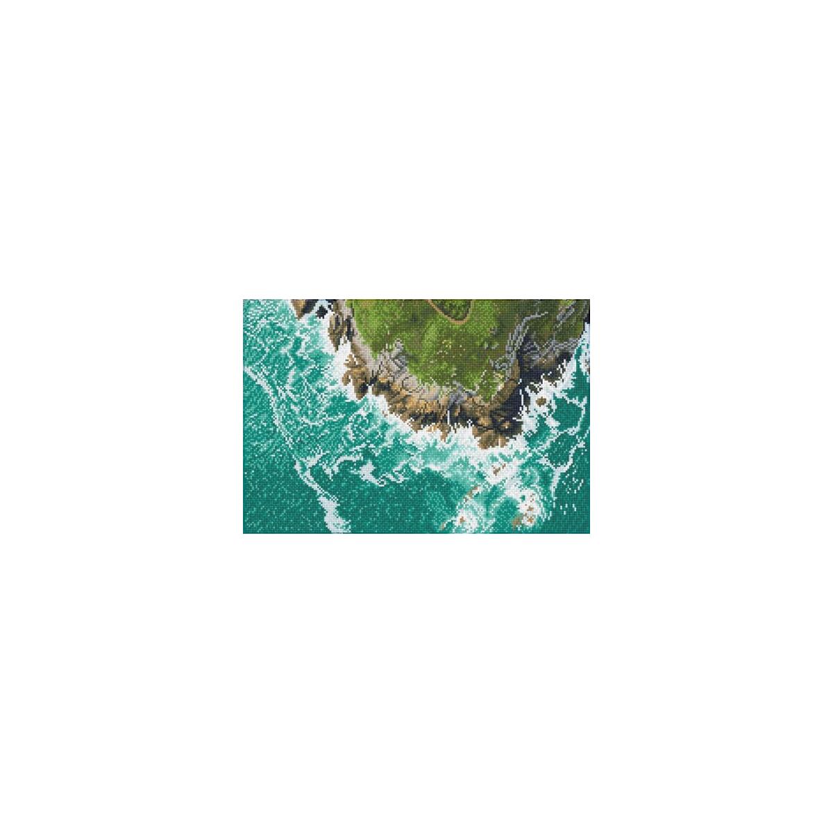 DIAMOND DOTZ Rocky Coast Ocean Diamond Painting Kits for Adults - Diamond Art Kits a Relaxing Creative Craft Kit with Dotz Gems 13.8"x20.5"