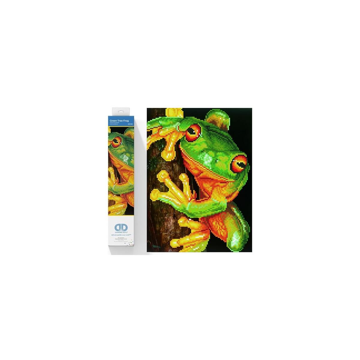 Diamond Dotz Intermt Kit Green Tree Frog