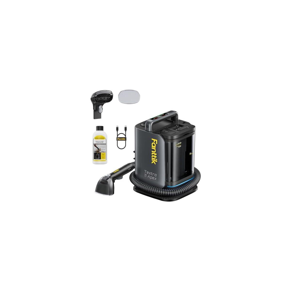Fanttik Textra 11 Apex Cordless Carpet and Upholstery Cleaner, Self-Cleaning Tool, 150W Brushless Motor, 2 Cleaning Modes, Light-Duty Portable Spot Cleaner for Car, RV Interiors, Sofas, Area Rugs
