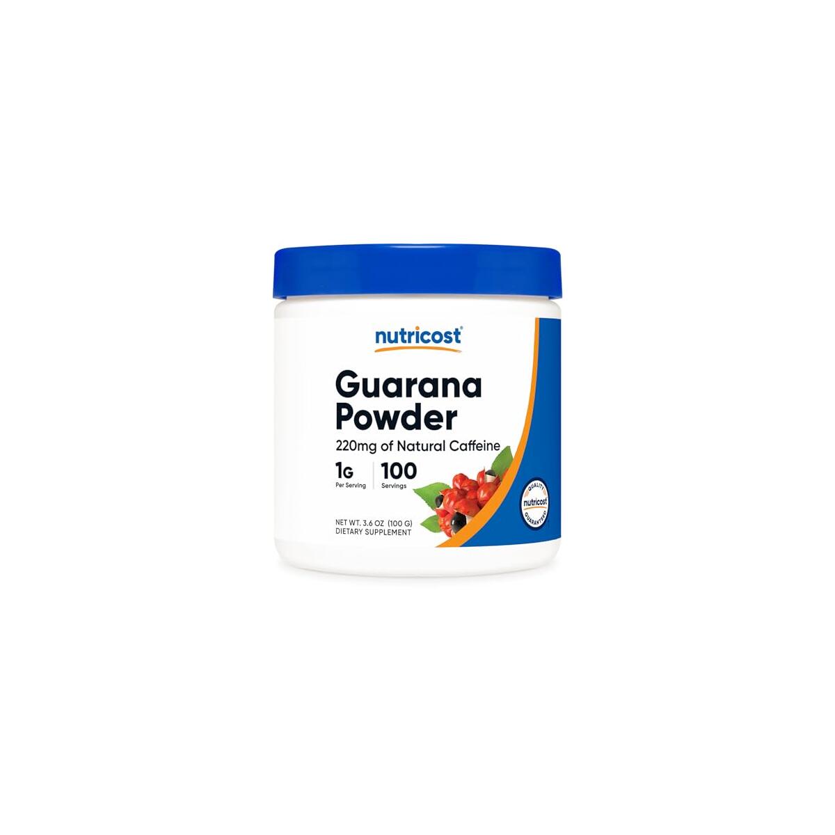 Nutricost Guarana Extract Powder 100 Grams - Natural Brazilian Herbal Caffeine/Energizer Supplement