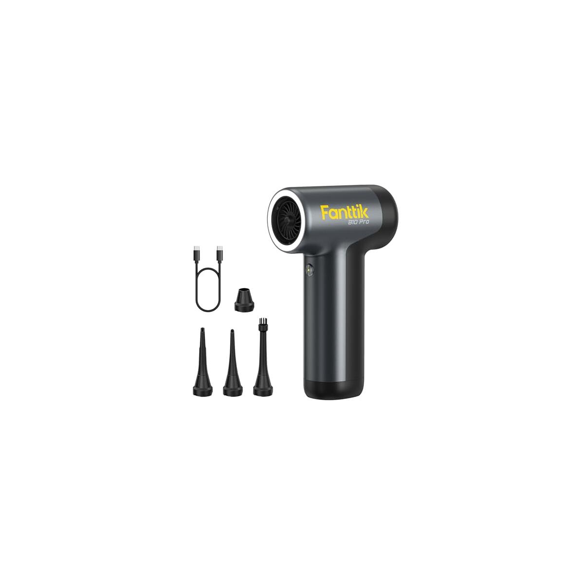 Fanttik B10 Pro Electric Air Duster, 110000RPM Brushless Motor, Compressed Air Duster, Mini Blower with One-tap Booster, 3 Gears Adjustable, Electric Duster for PC, Keyboard, Electronics and Workbench