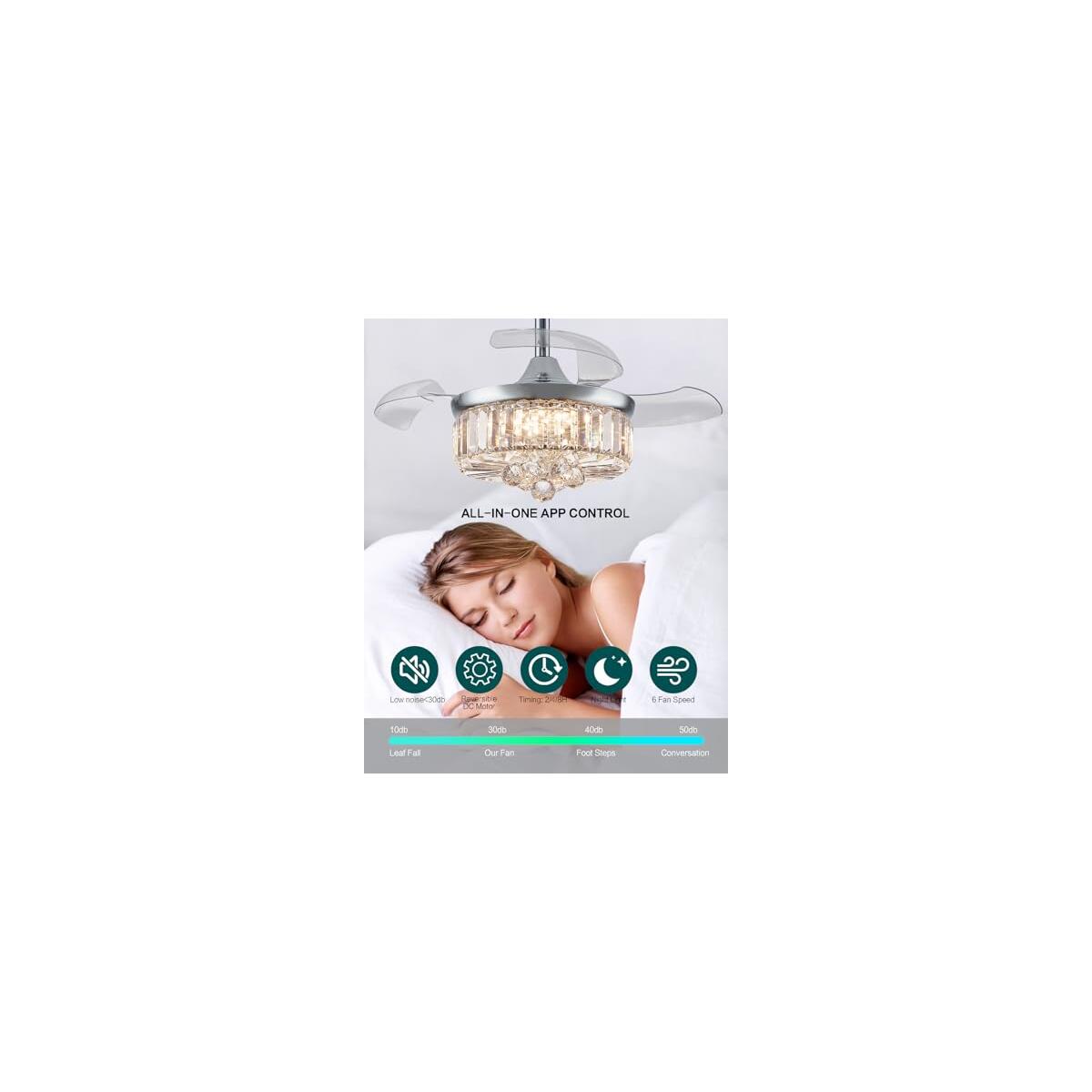 30 Inch Crystal Fandelier Ceiling Fan With Light Promo Codes - RebateKey