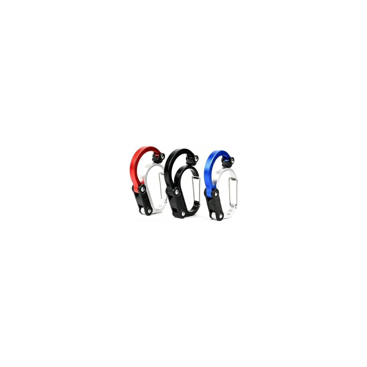 3-Pack Rotatable D-Shape Carabiner Clips, Aluminum Alloy